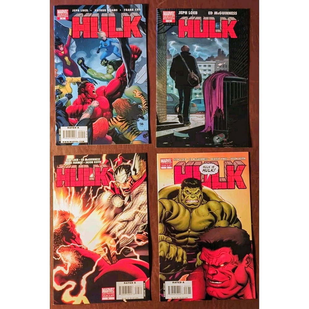 Marvel Red Hulk Variant Lot 4 Books‎ (2008–09) #3 5 9 13 VF–NM Range McGuinness